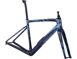 2022 Specialized S-Works Diverge Carbon Gravel Frameset - 61cm, Gloss Light Silver/Dream Silver/Dusty Blue/Wild
