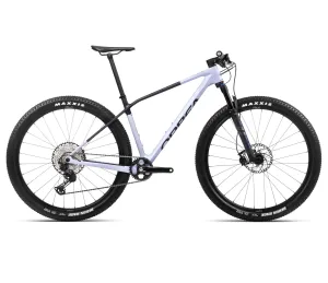 2024 Orbea ALMA M ELITE XC Mountain Bike - Large, Digital Lavender (Gloss)- Carbon Raw (Matte)