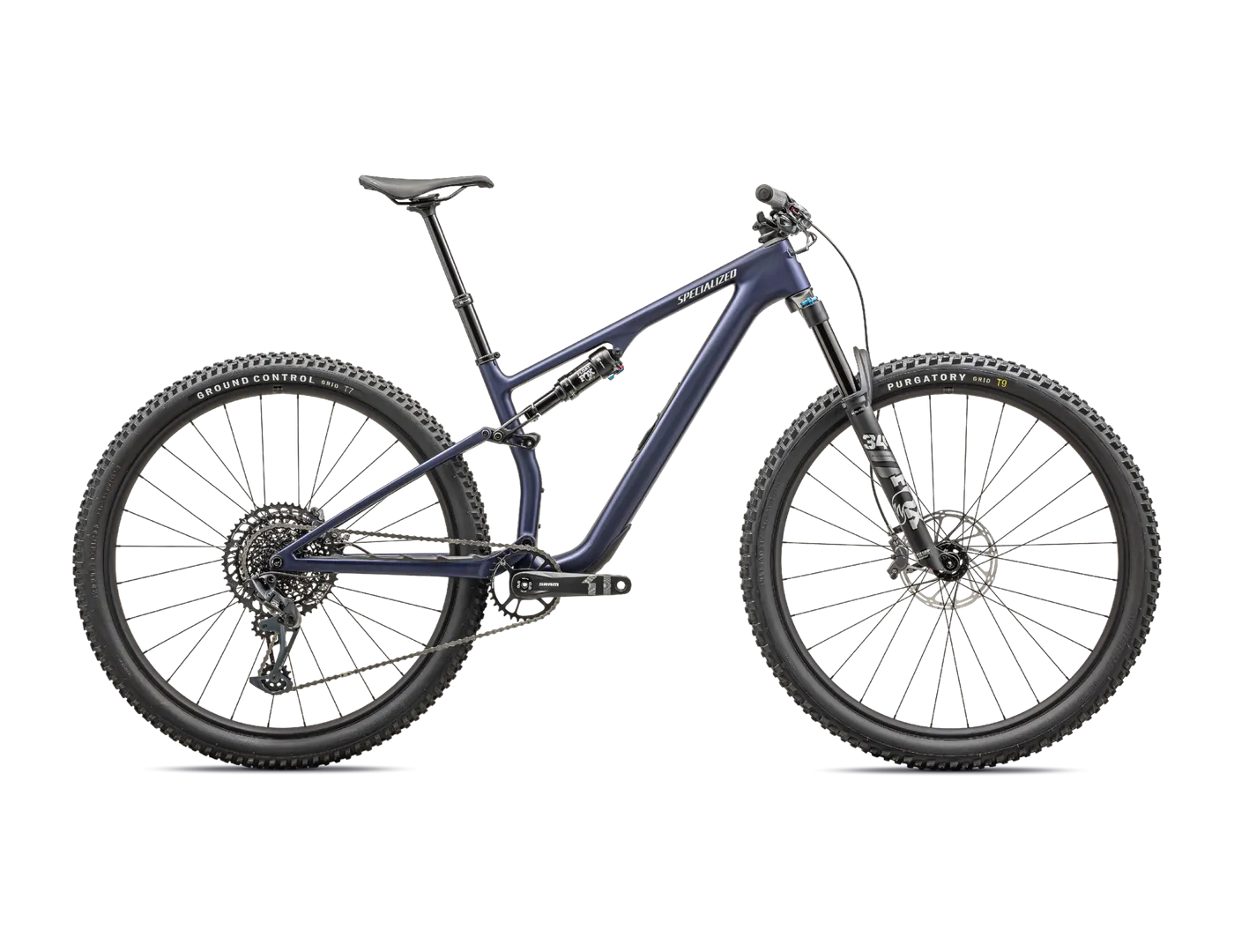 2024 Specialized EPIC 8 Evo Comp Mountain Bike - X-Small, Satin Blue Onyx/Dune White