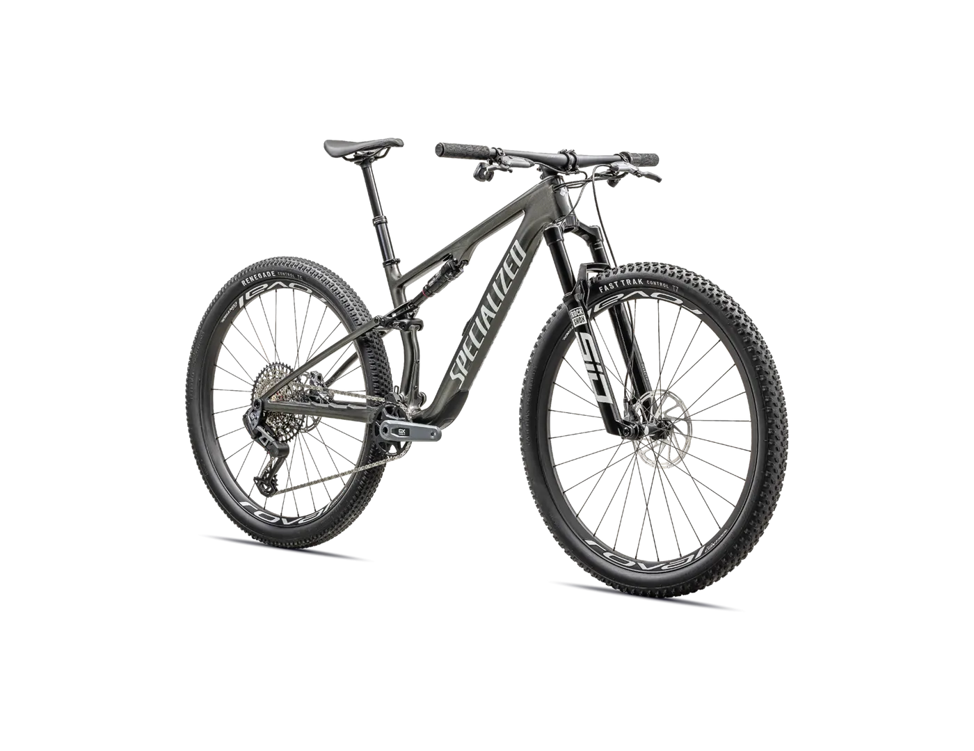2024 Specialized EPIC 8 Expert Mountain Bike - Large, Gloss Carbon/Black Pearl White