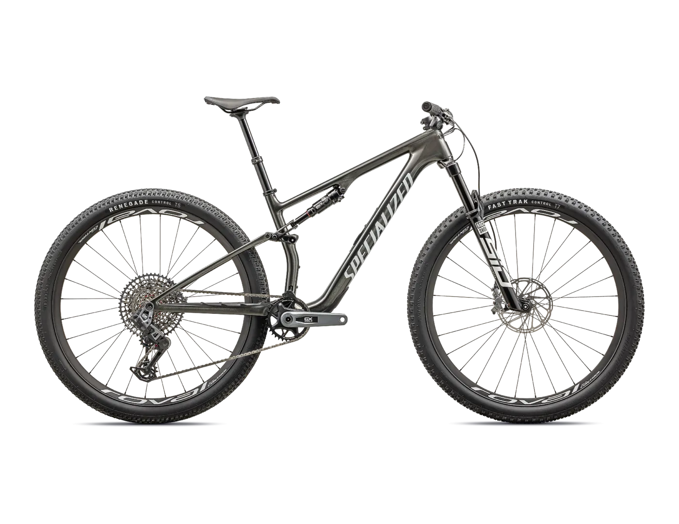 2024 Specialized EPIC 8 Expert Mountain Bike - Medium, Gloss Carbon/Black Pearl White