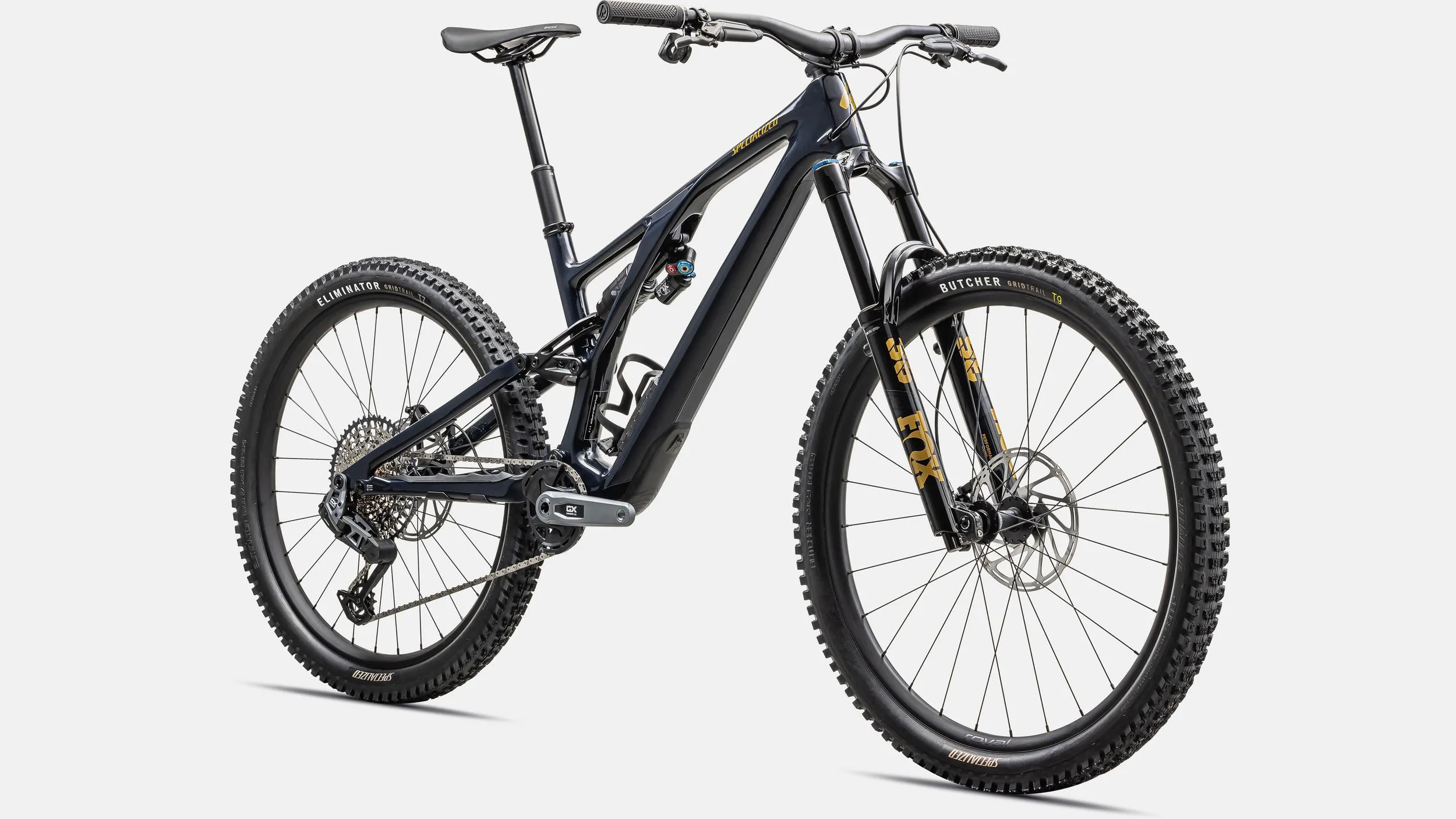 2024 Specialized Stumpjumper EVO Expert 29" Carbon Mountain Bike - S1, GLOSS DARK NAVY / HARVEST GOLD