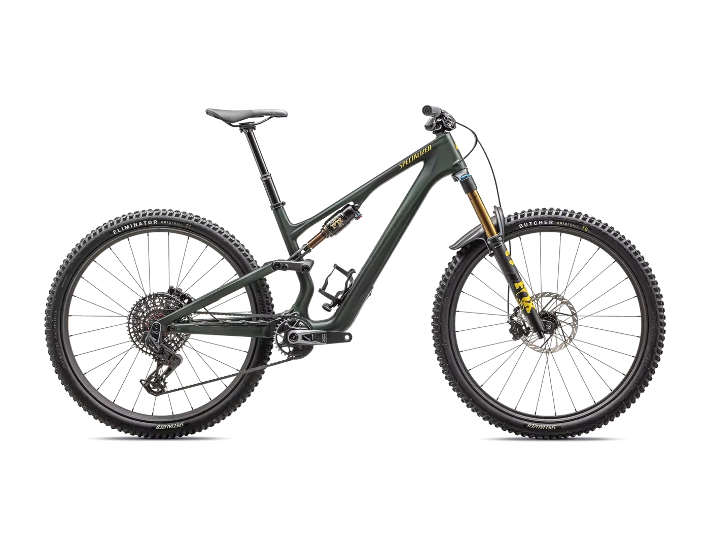 2025 Specialized Stumpjumper 15 Pro 29" Bike - S6, Satin Green Tint / Gunmetal / Satin Metallic Sulphur