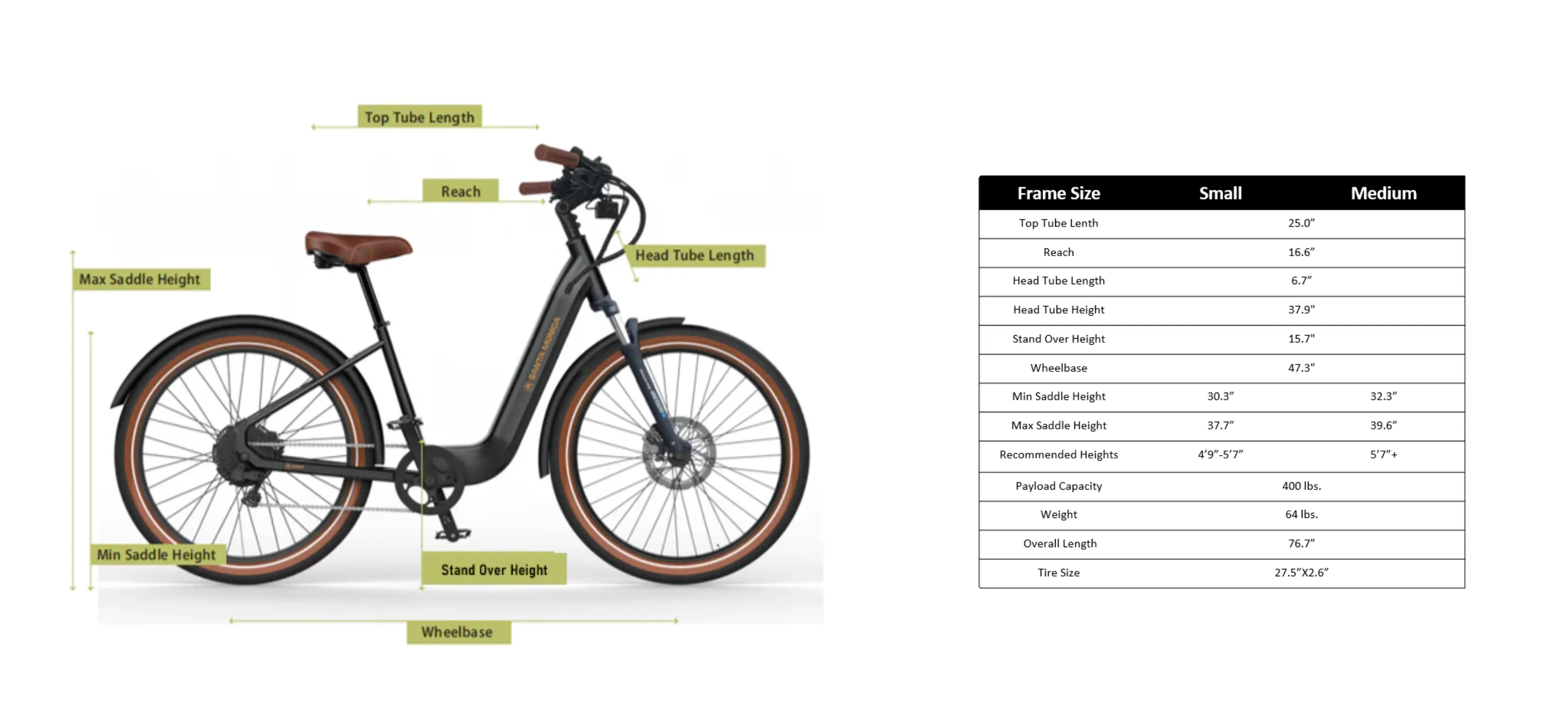 Aima Santa Monica 750W Electric Cruiser Bike