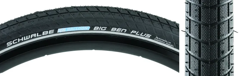 Big Ben Plus Tire - 700 x 50 Clincher Wire BLK/Reflective Performance Endurance E-50 GreenGuard DoubleDefense