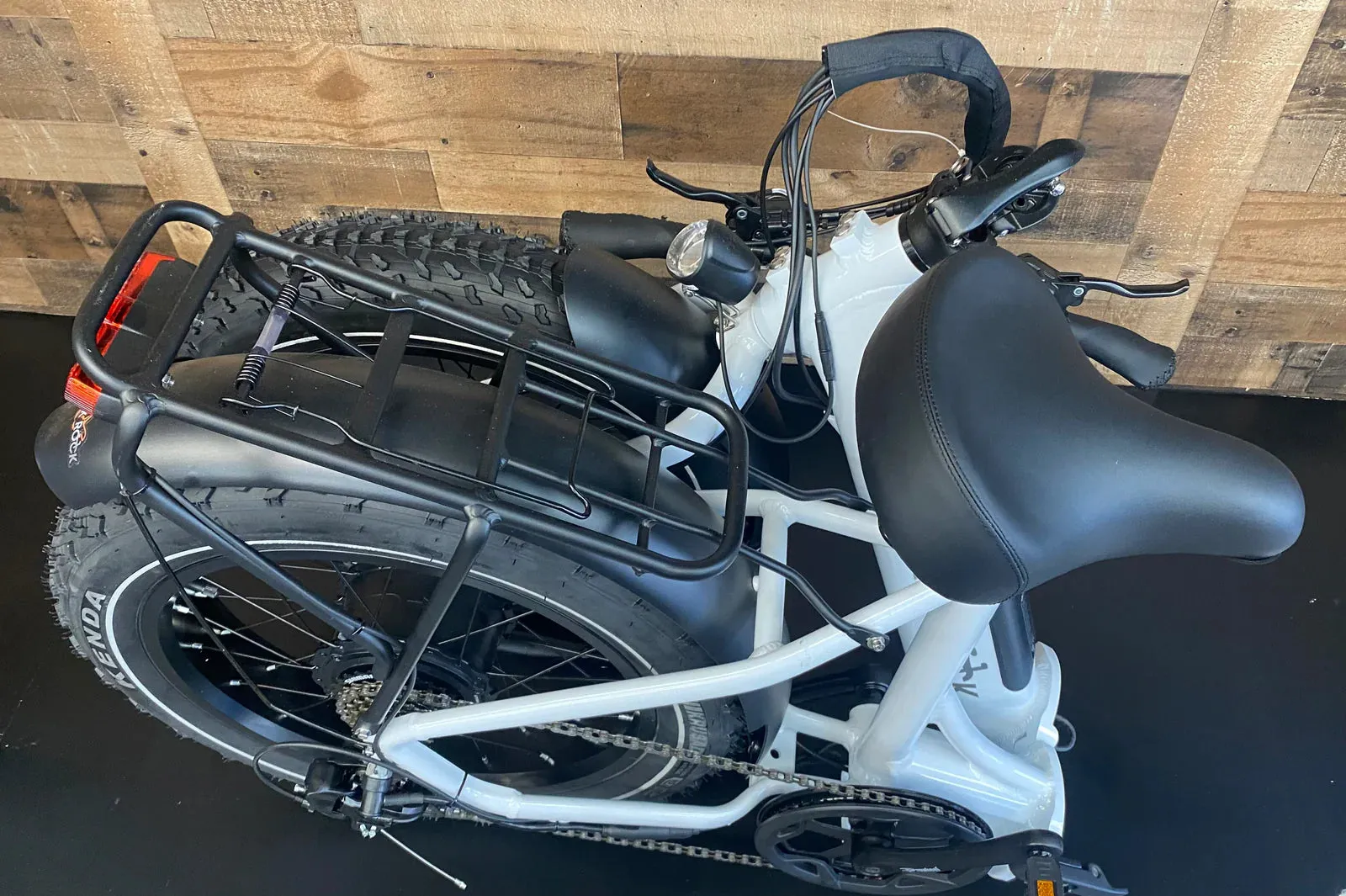 Black Aloha Step Thru Folding Fat Tire Electric Bike