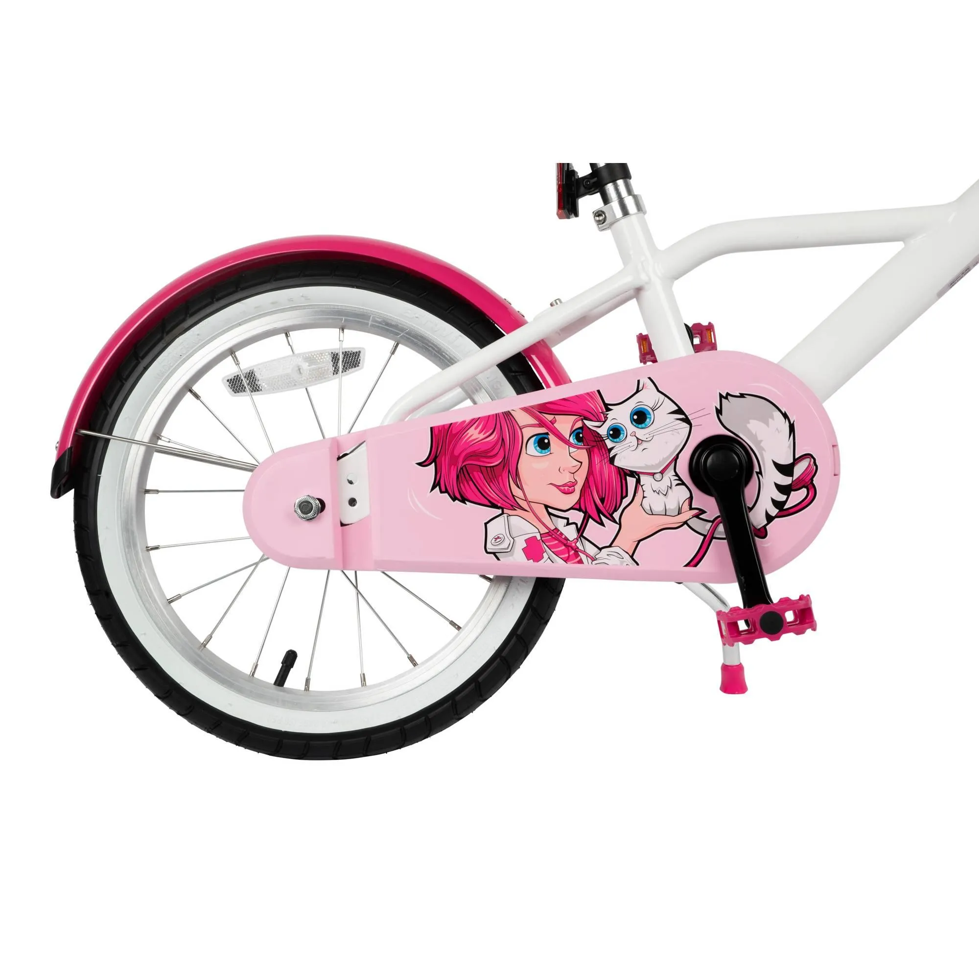 Btwin HYC500 Girls' Hybrid Bike 16" Kids' 3'7" to 4'0"