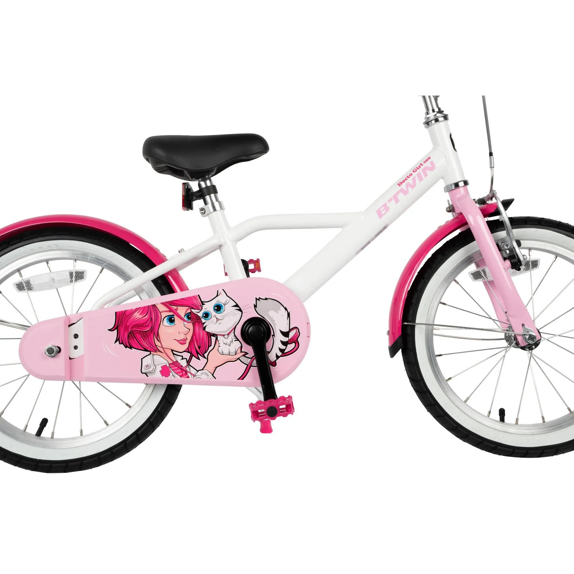 Btwin HYC500 Girls' Hybrid Bike 16" Kids' 3'7" to 4'0"
