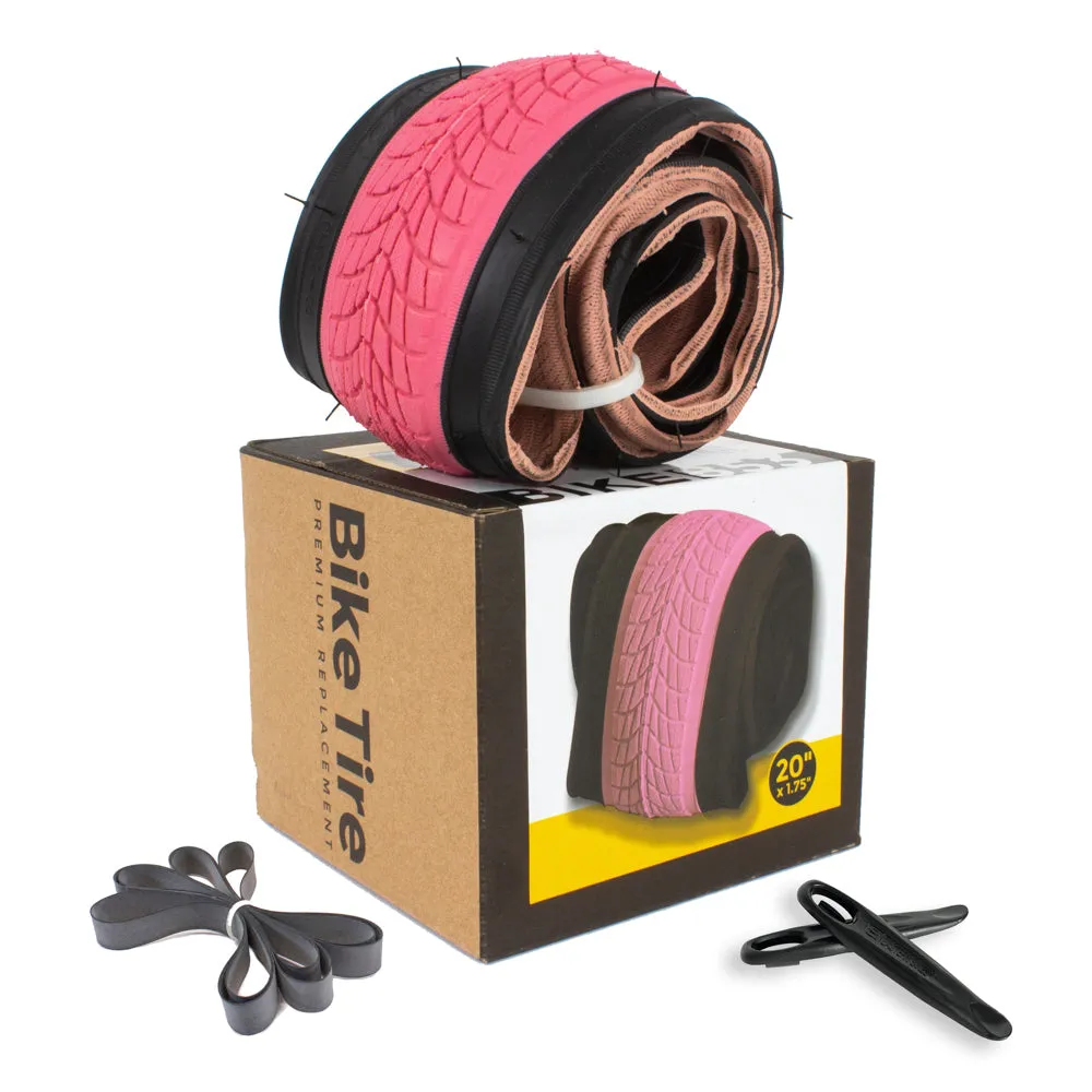 E304 20" Tire & Tube Repair Kit - Pink/Black