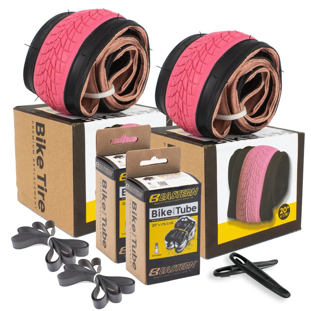 E304 20" Tire & Tube Repair Kit - Pink/Black
