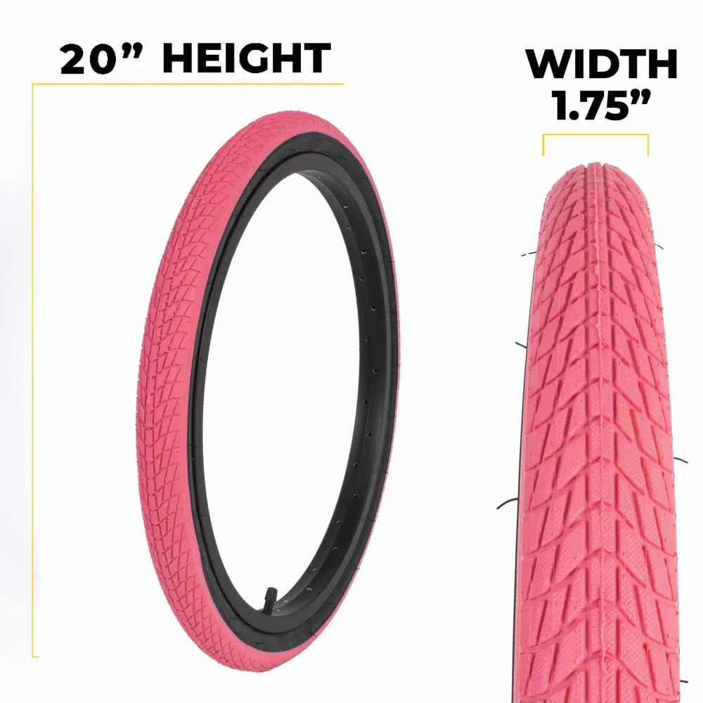 E304 20" Tire & Tube Repair Kit - Pink/Black