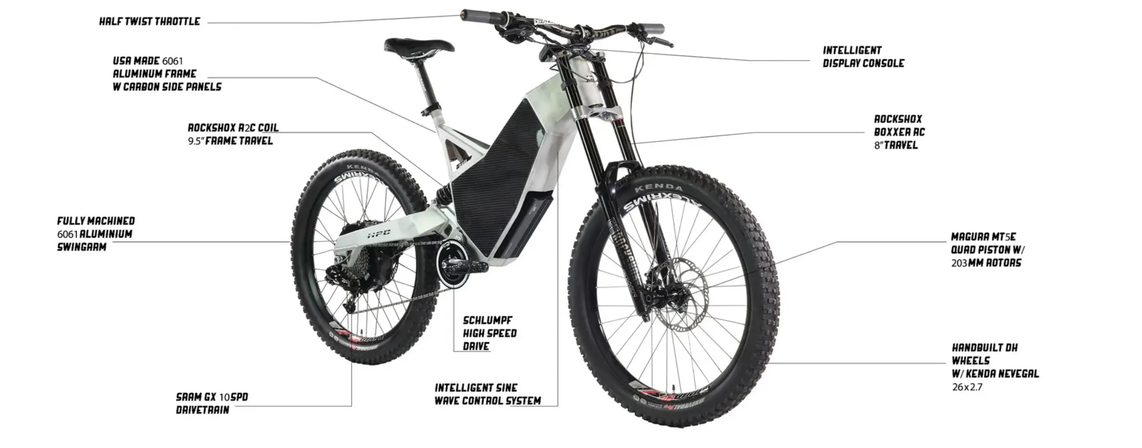HPC Revolution Full Suspension Electric Mountain Bike