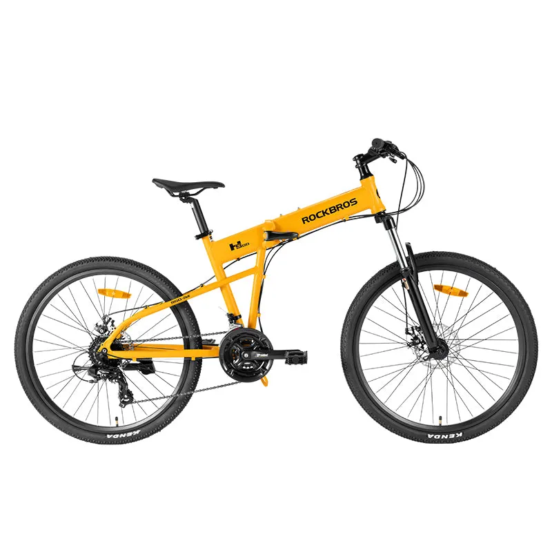 ROCKBROS 26'' Folding Mountain Bike 8 speed Dual C-Brake Aluminum Frame Adjustable City Bicycle 11-32T