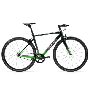 ROCKBROS T700 Carbon Fiber Aerodynamic Flat Road Bike  V-brake Leisure City Bike Green Black