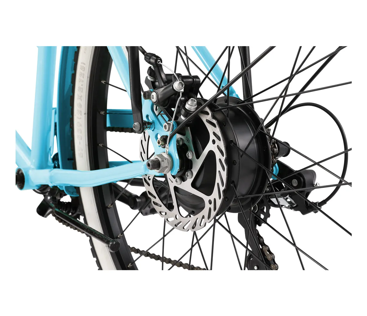 sixthreezero Around the Block Women's 26" 250W 7 Speed Electric Beach Cruiser Bicycle