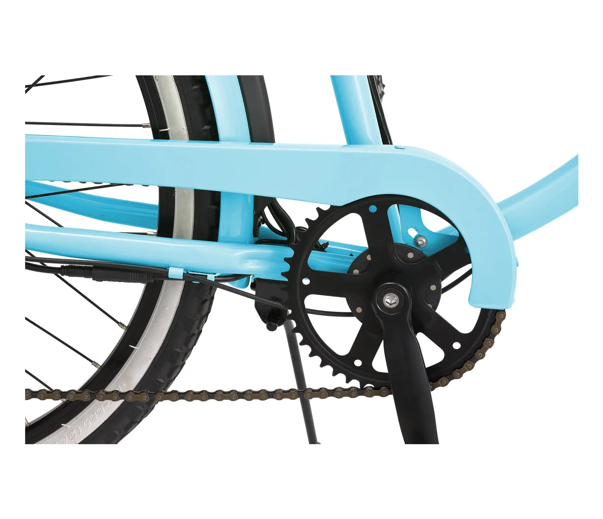 sixthreezero Around the Block Women's 26" 250W 7 Speed Electric Beach Cruiser Bicycle