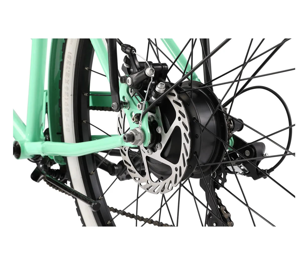 sixthreezero Around the Block Women's 26" 500W 7 Speed Electric Beach Cruiser Bicycle