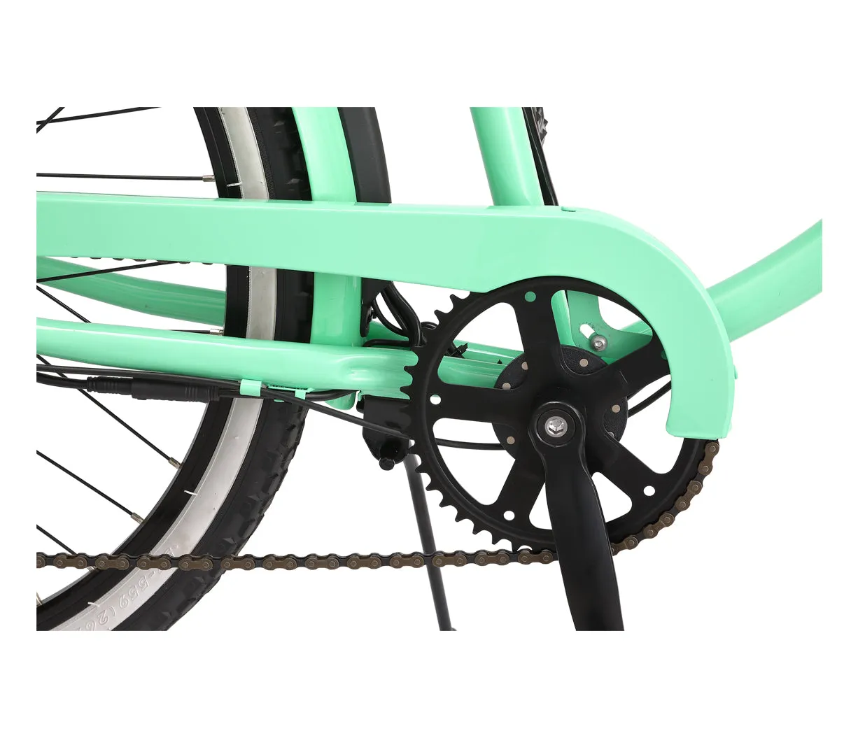 sixthreezero Around the Block Women's 26" 500W 7 Speed Electric Beach Cruiser Bicycle
