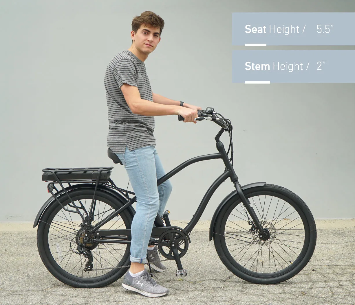 Sixthreezero Best 26 Inch Electric Bicycle 250W E-Bike Hybrid Cruiser Matte Black EVRYjourney