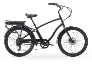 Sixthreezero Best 26 Inch Electric Bicycle 250W E-Bike Hybrid Cruiser Matte Black EVRYjourney