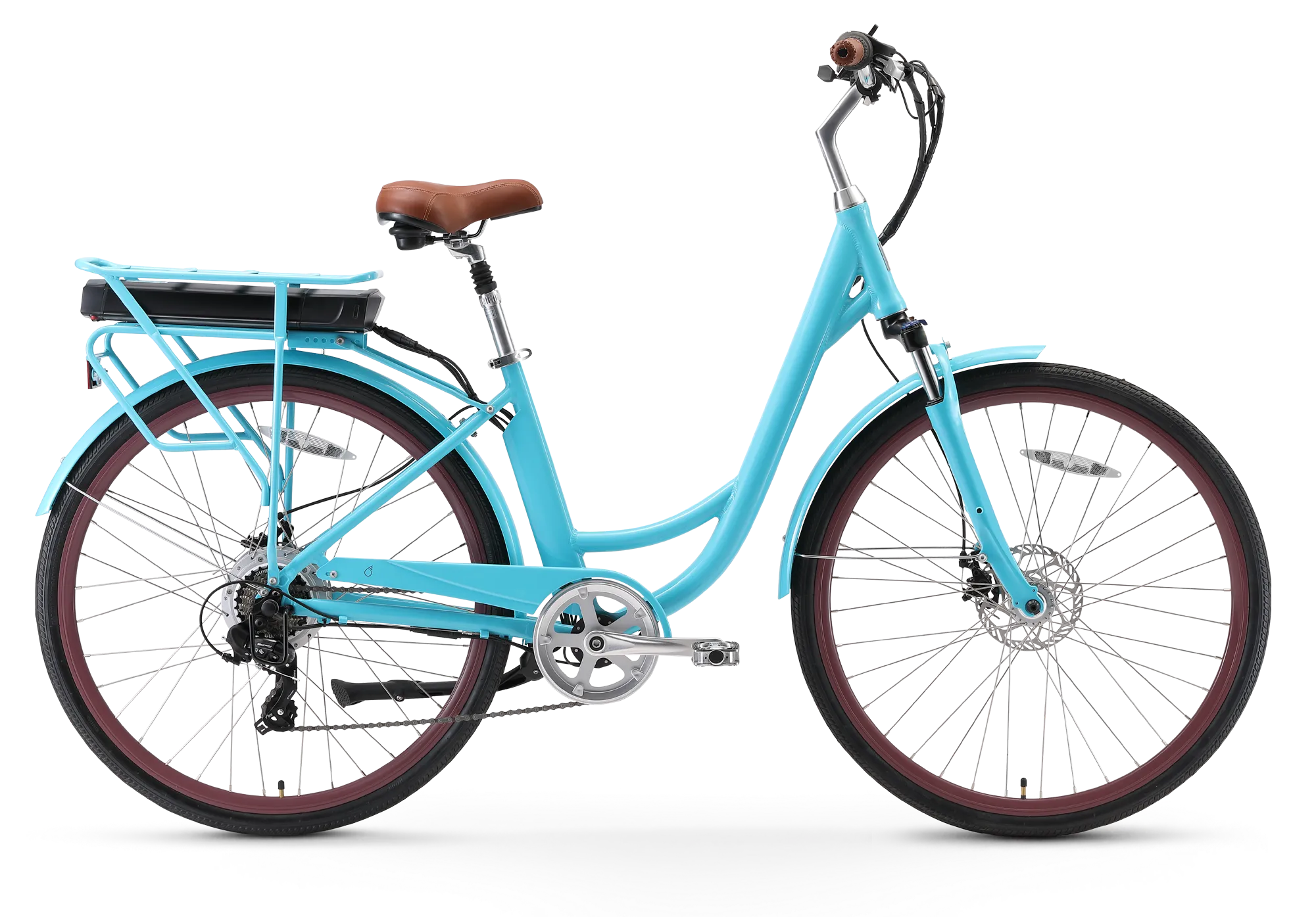 sixthreezero Body Ease Women's 500W 7-Speed Step-Through Electric Bicycle