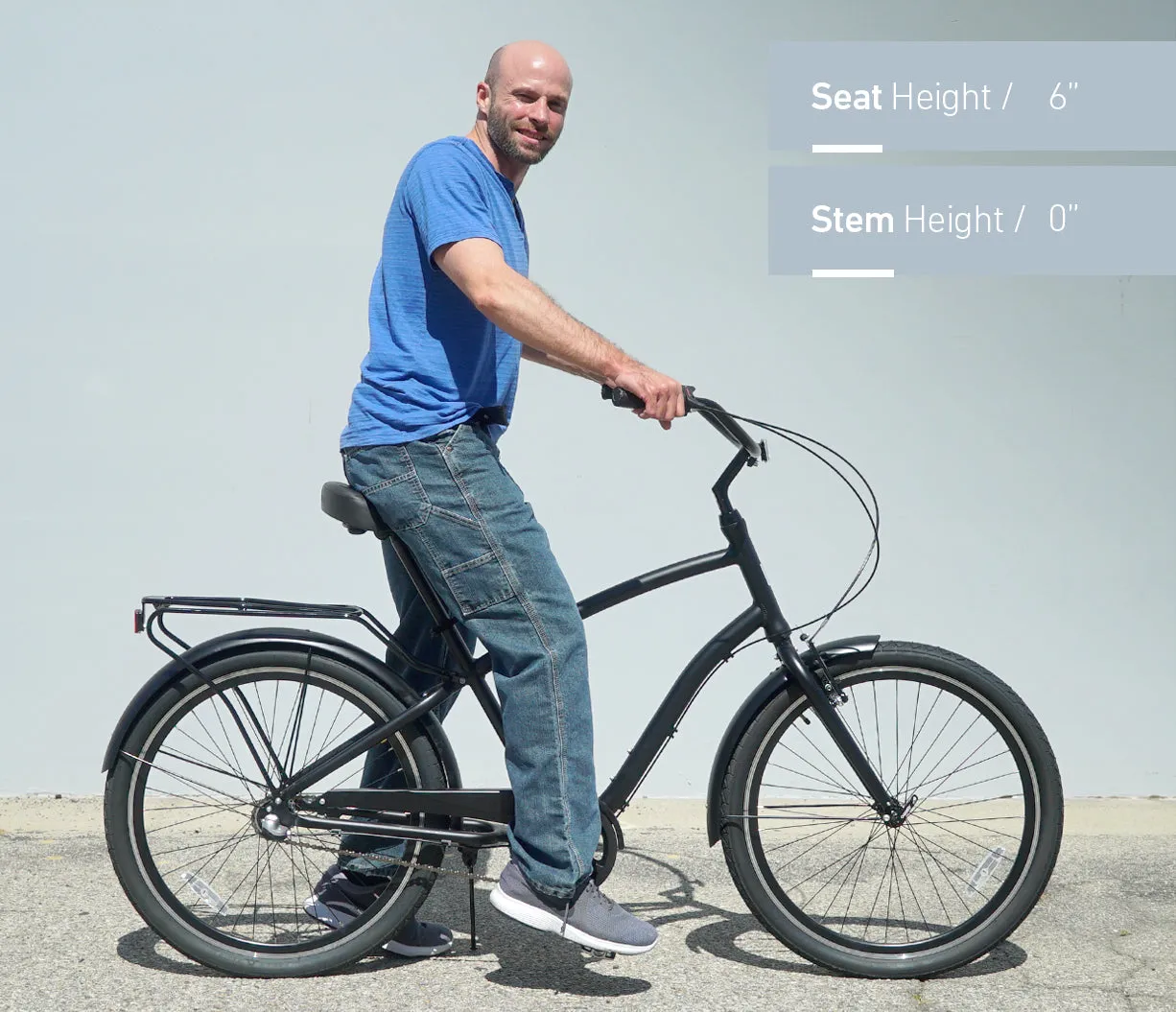 sixthreezero EVRYjourney Men's 26" 3 Speed Steel Sport Hybrid Cruiser Bicycle