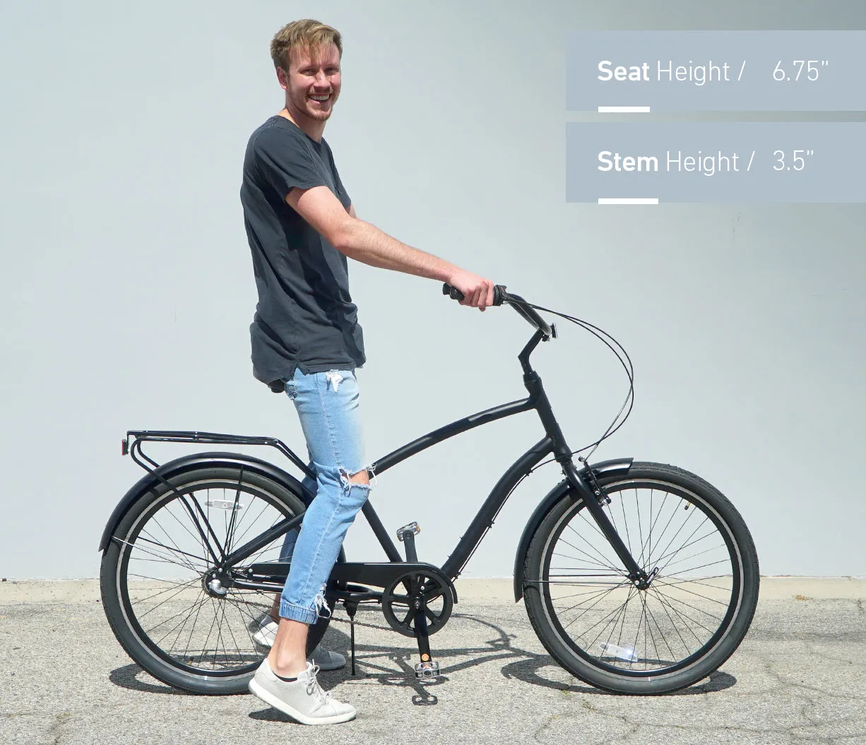 sixthreezero EVRYjourney Men's 26" 3 Speed Steel Sport Hybrid Cruiser Bicycle