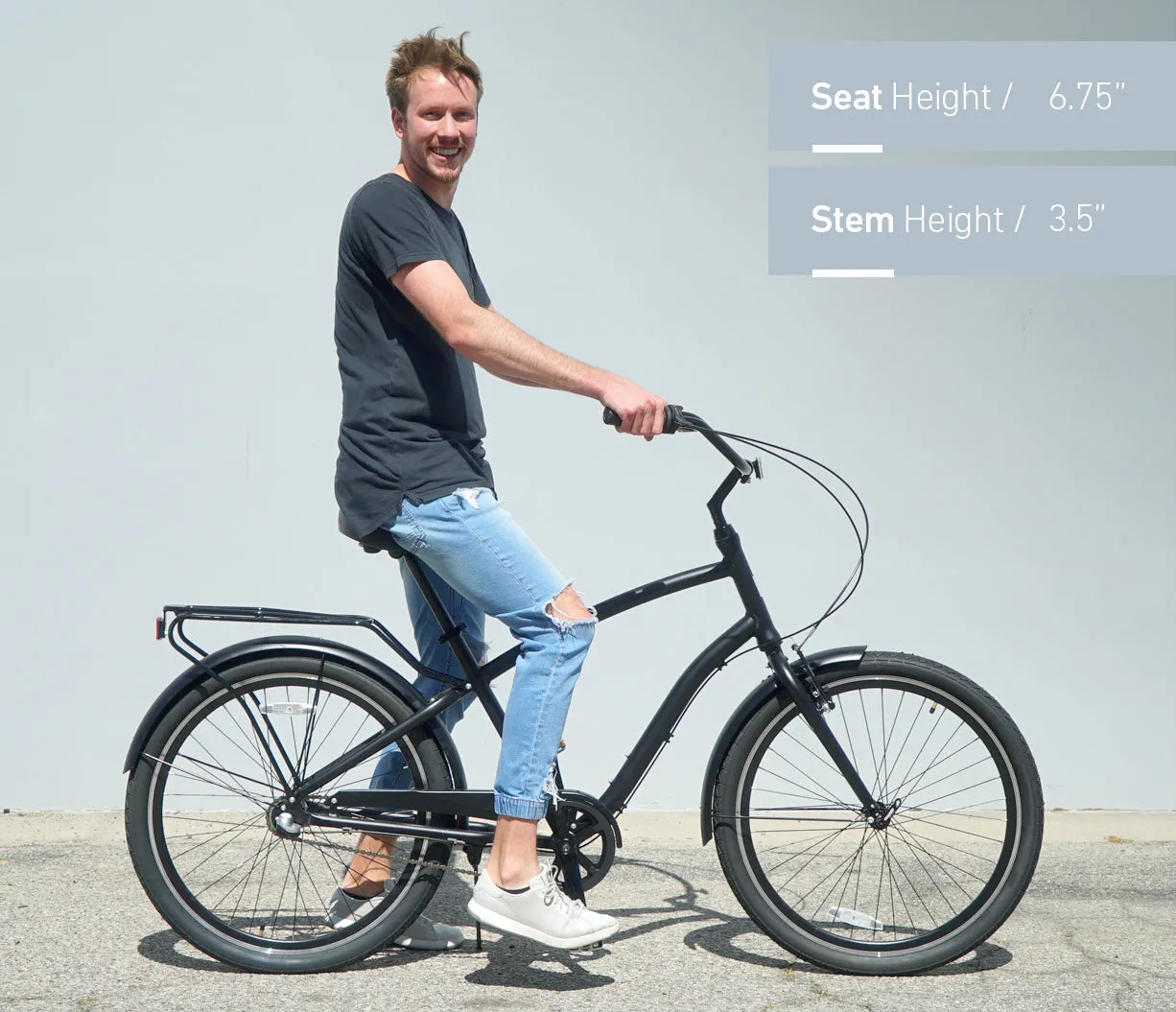 sixthreezero EVRYjourney Men's 26" 3 Speed Steel Sport Hybrid Cruiser Bicycle