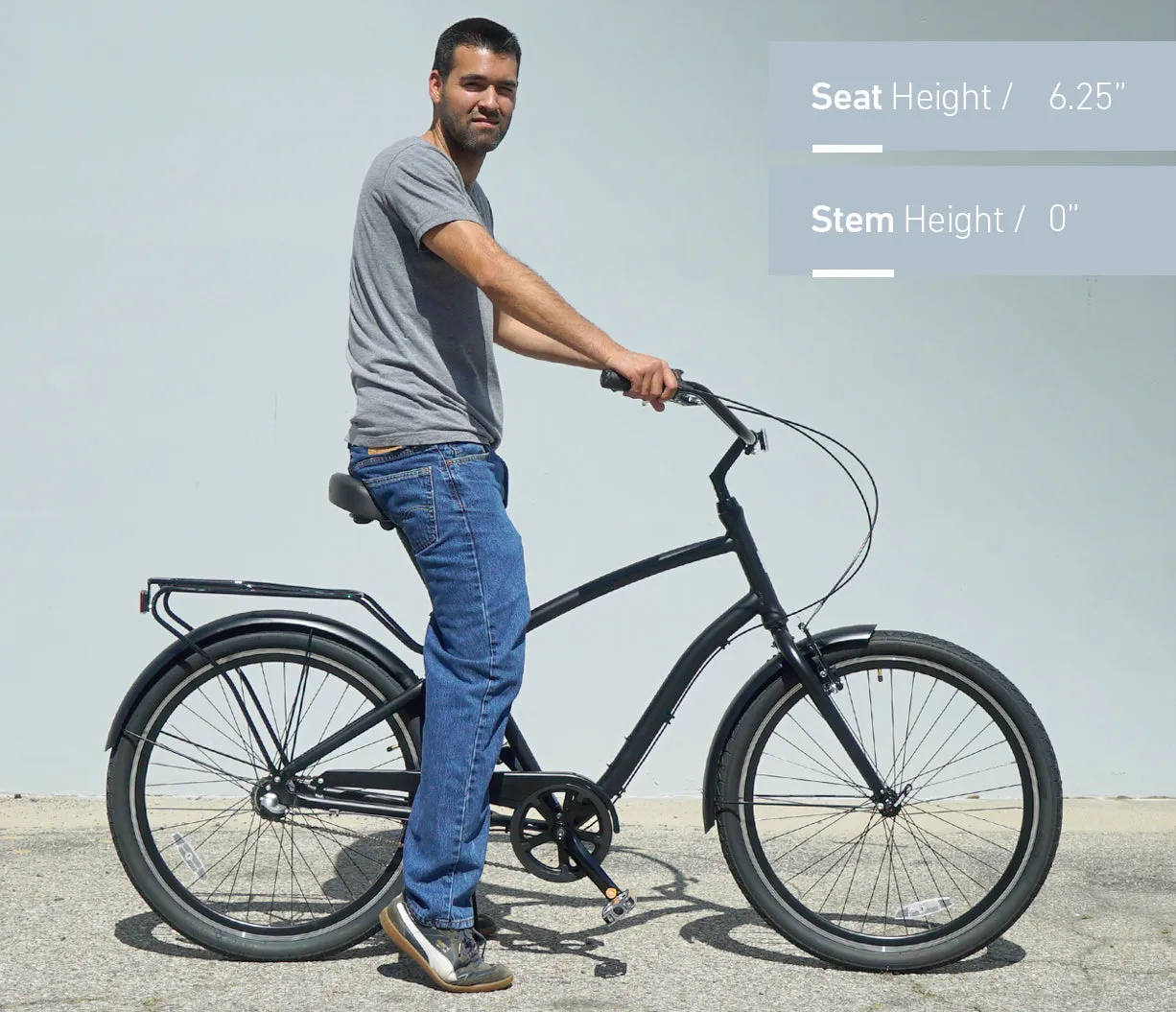 sixthreezero EVRYjourney Men's 26" 3 Speed Steel Sport Hybrid Cruiser Bicycle