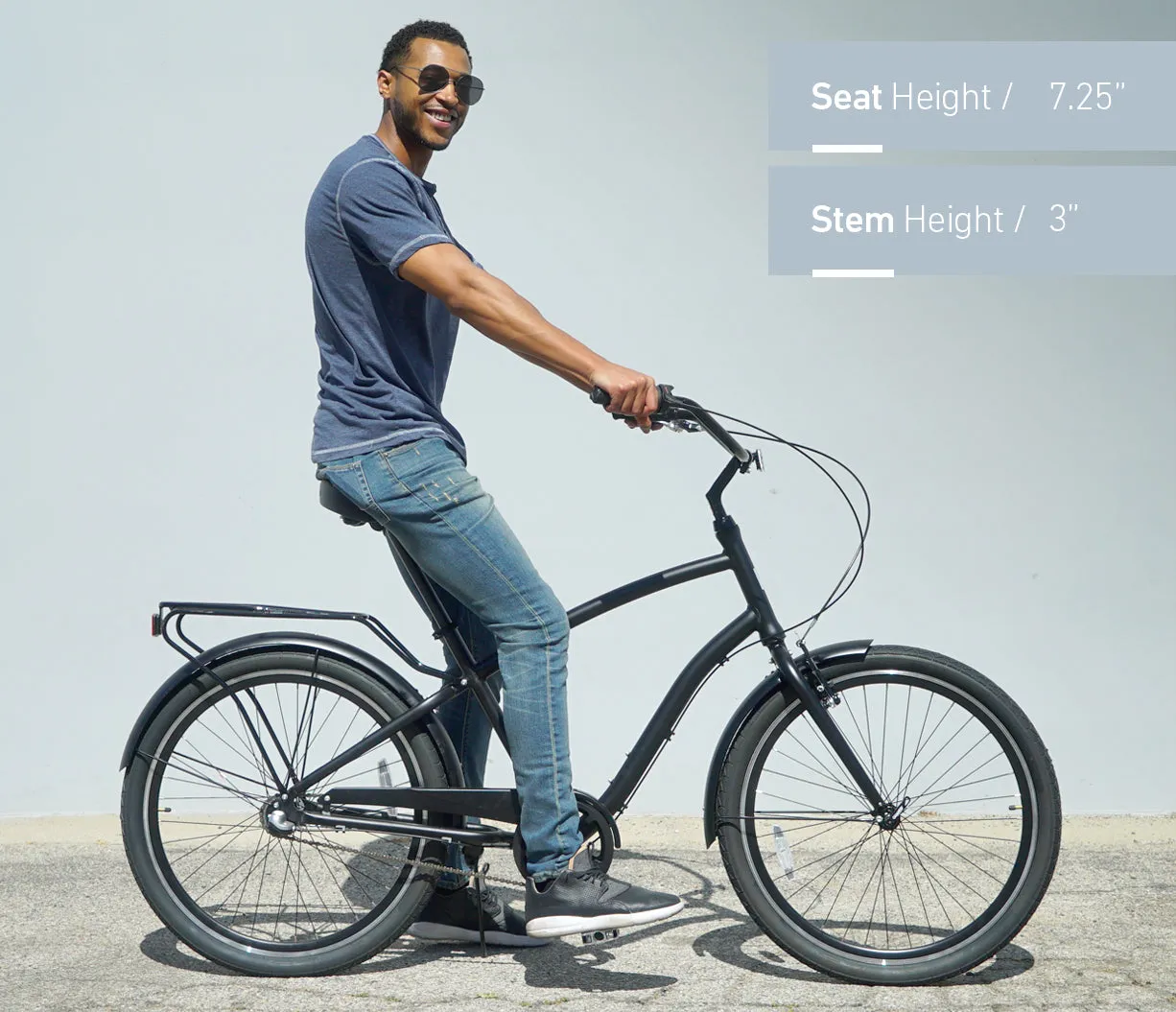 sixthreezero EVRYjourney Men's 26" 3 Speed Steel Sport Hybrid Cruiser Bicycle