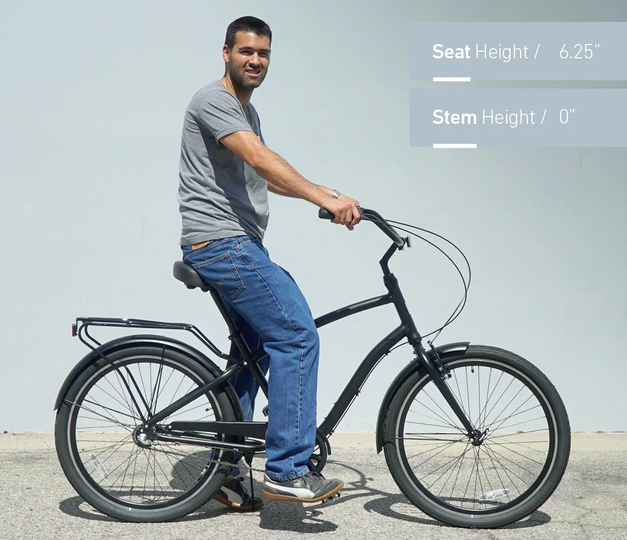 sixthreezero EVRYjourney Men's 26" 3 Speed Steel Sport Hybrid Cruiser Bicycle