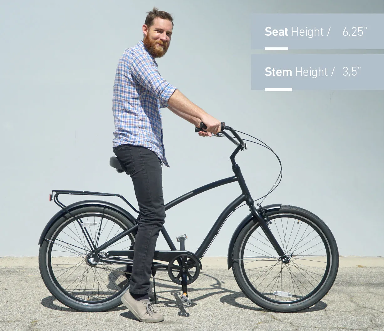 sixthreezero EVRYjourney Men's 26" 3 Speed Steel Sport Hybrid Cruiser Bicycle