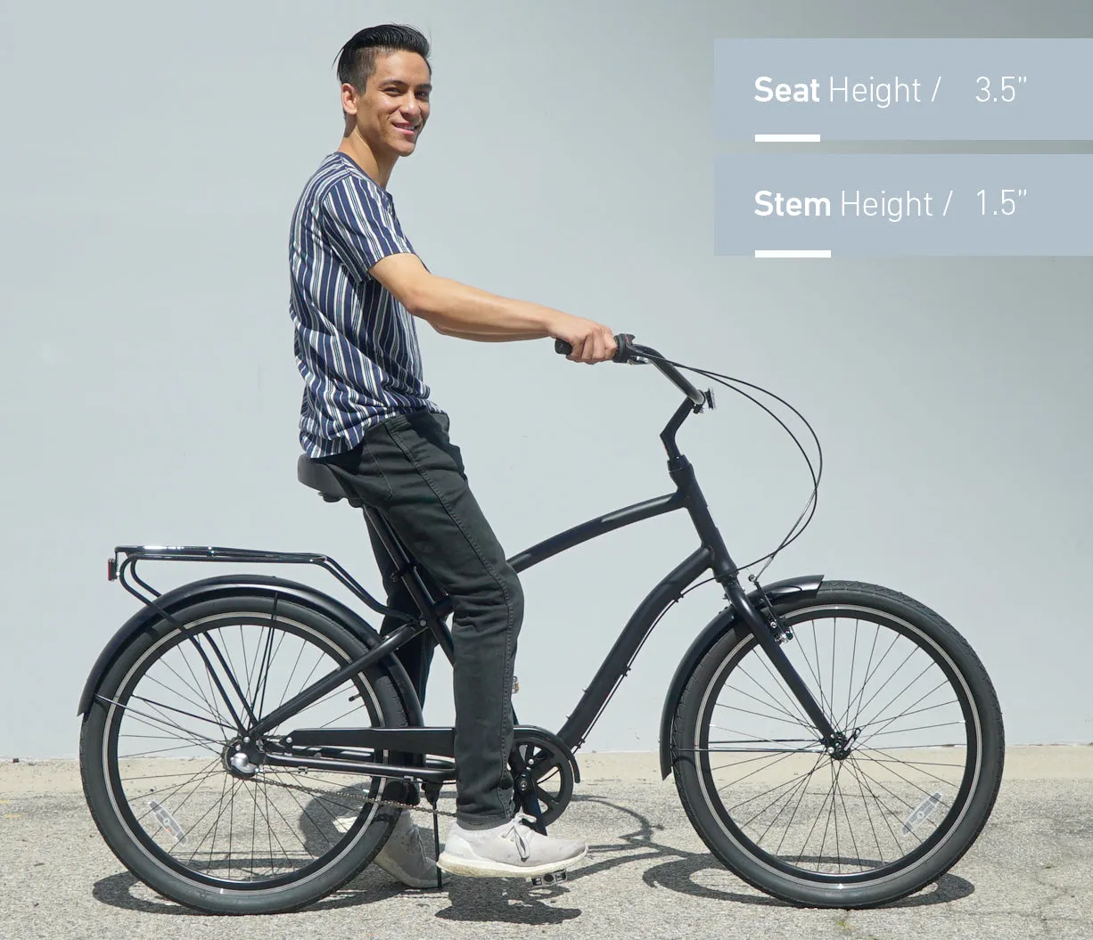 sixthreezero EVRYjourney Men's 26" 3 Speed Steel Sport Hybrid Cruiser Bicycle