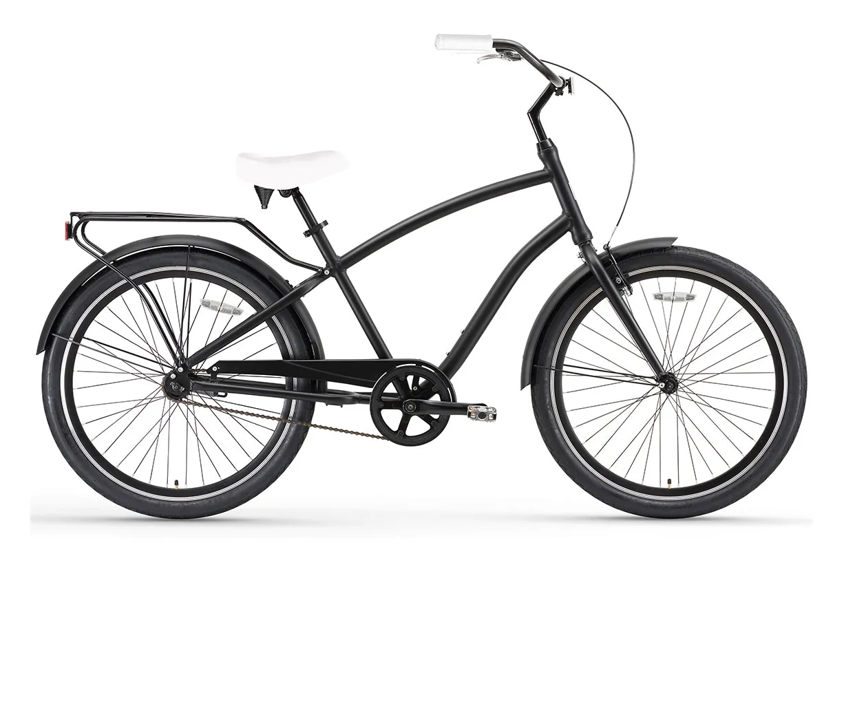 sixthreezero EVRYjourney Men's 26" Single Speed Touring Hybrid Bike, Matte Black