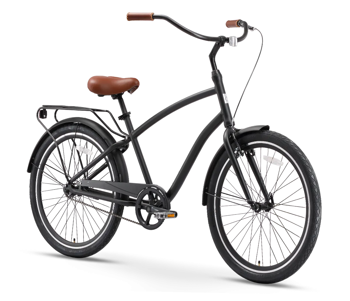 sixthreezero EVRYjourney Men's 26" Single Speed Touring Hybrid Bike, Matte Black
