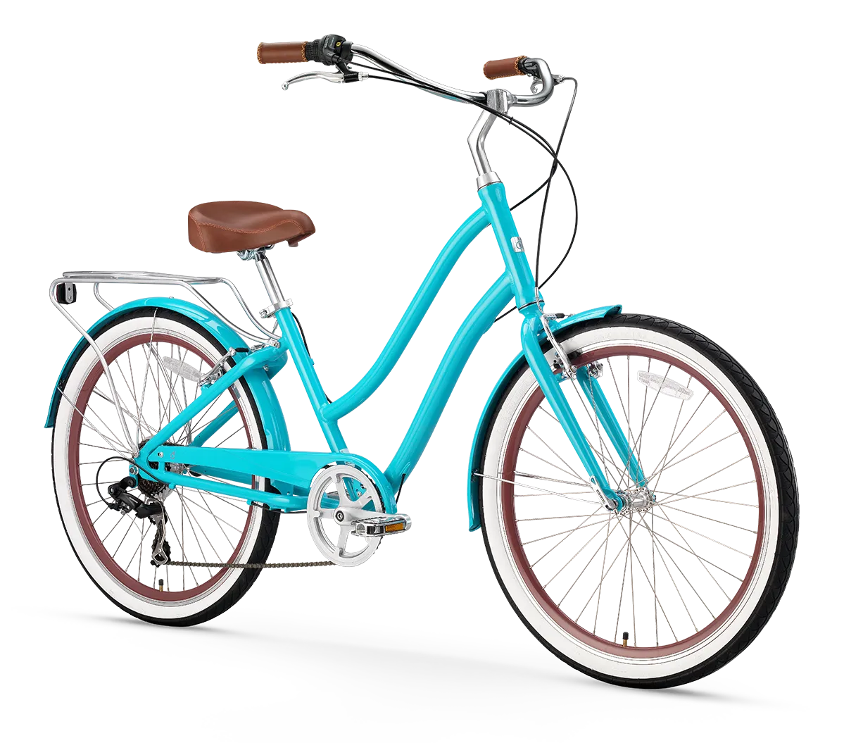 sixthreezero EVRYjourney Women's 24" 7 Speed Step-Through Touring Hybrid Bicycle