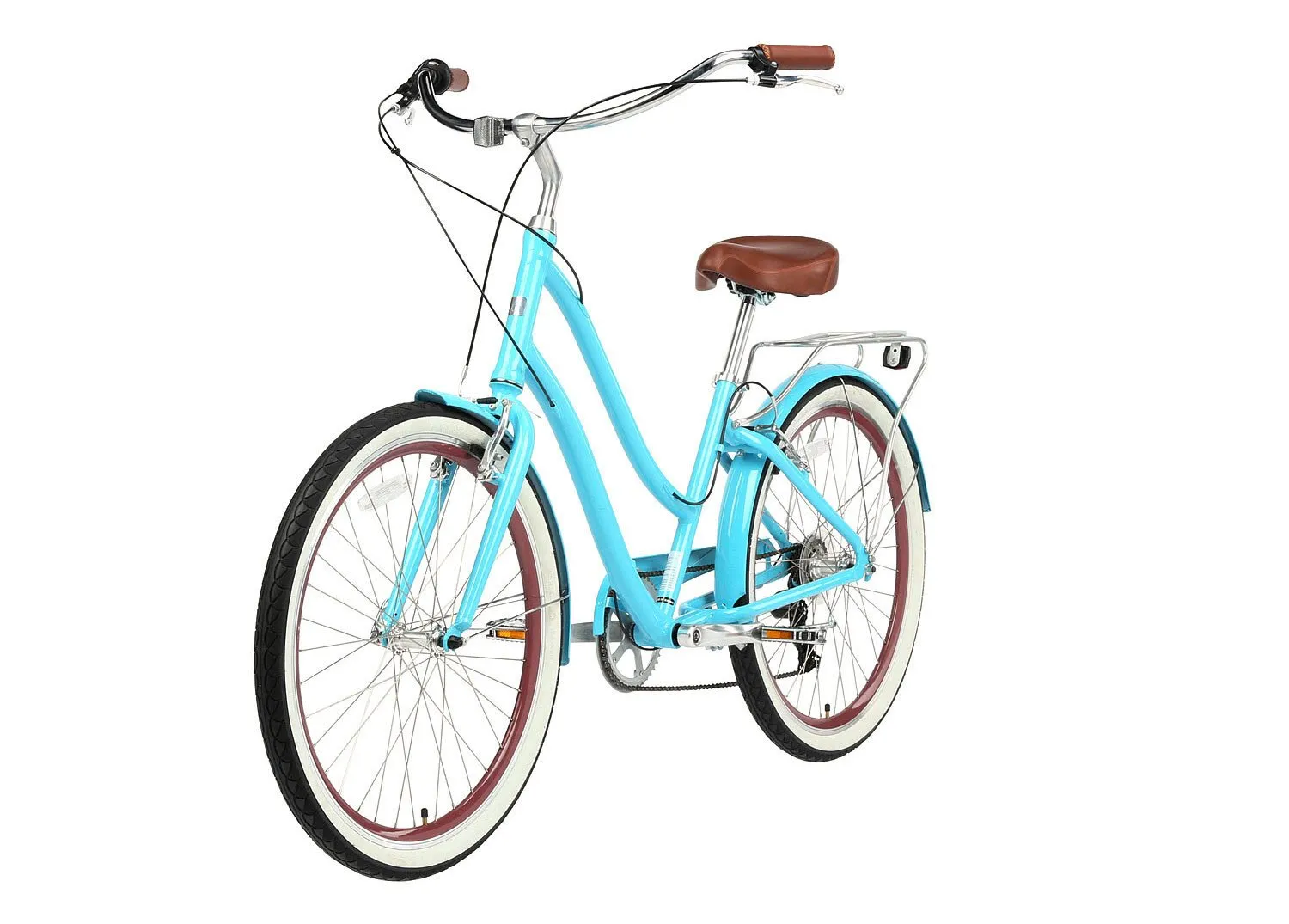 sixthreezero EVRYjourney Women's 24" 7 Speed Step-Through Touring Hybrid Bicycle