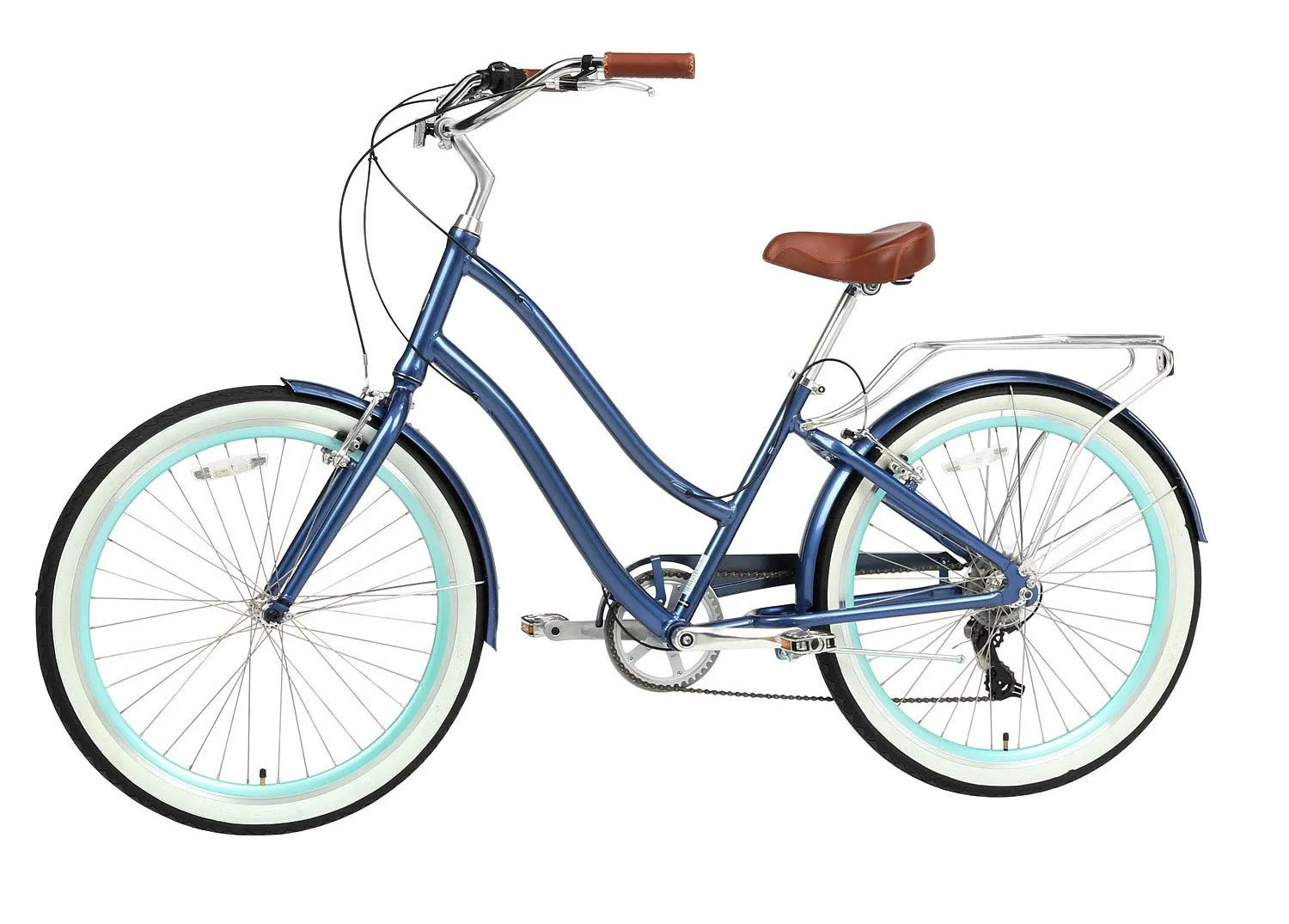 sixthreezero EVRYjourney Women's 24" 7 Speed Step-Through Touring Hybrid Bicycle