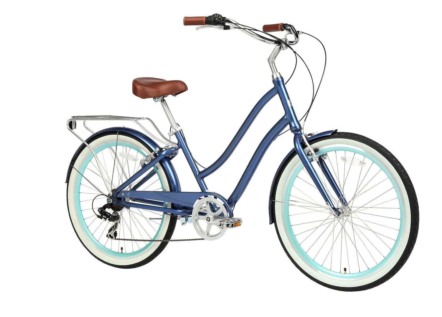 sixthreezero EVRYjourney Women's 24" 7 Speed Step-Through Touring Hybrid Bicycle