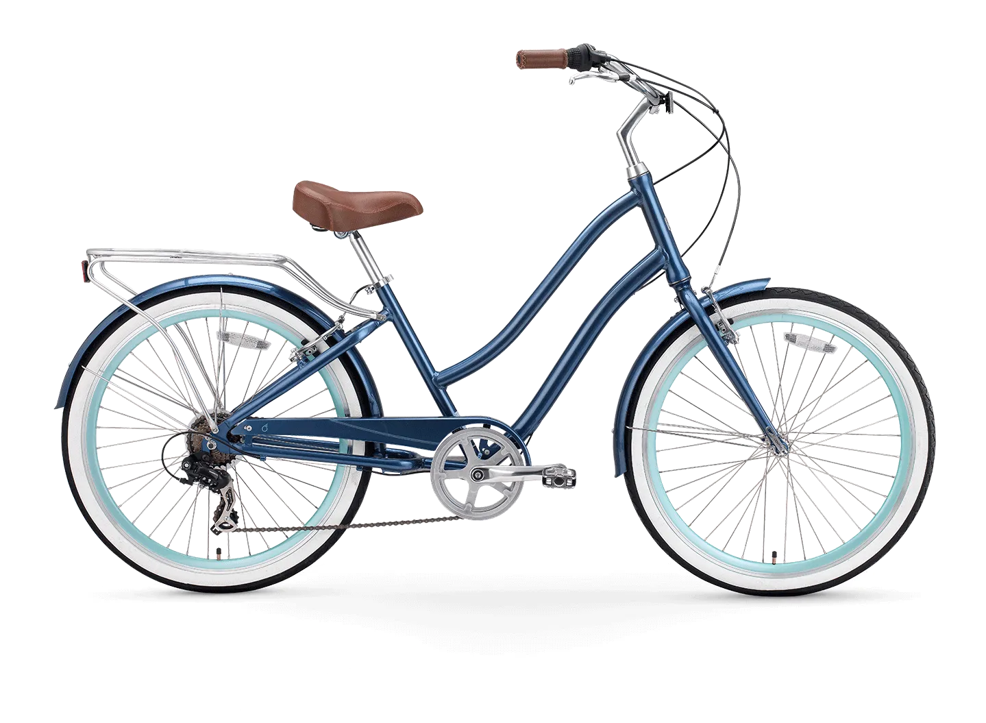 sixthreezero EVRYjourney Women's 24" 7 Speed Step-Through Touring Hybrid Bicycle
