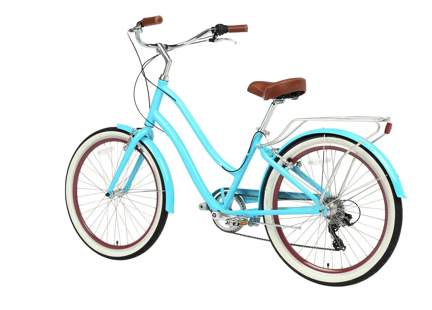 sixthreezero EVRYjourney Women's 24" 7 Speed Step-Through Touring Hybrid Bicycle