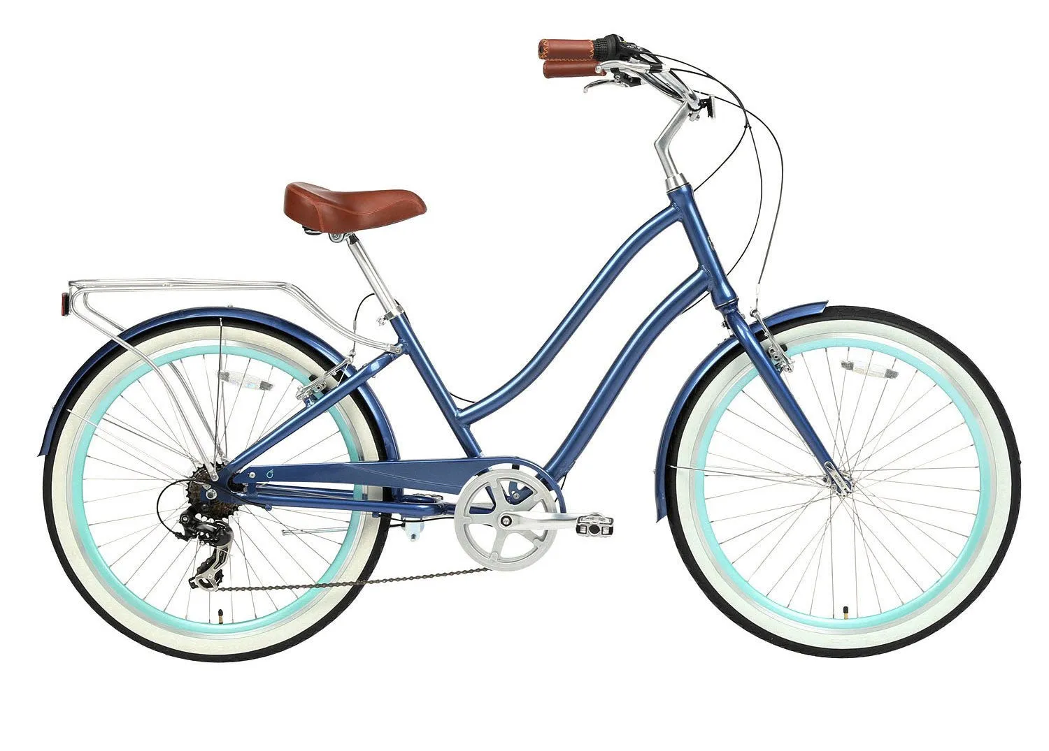 sixthreezero EVRYjourney Women's 24" 7 Speed Step-Through Touring Hybrid Bicycle