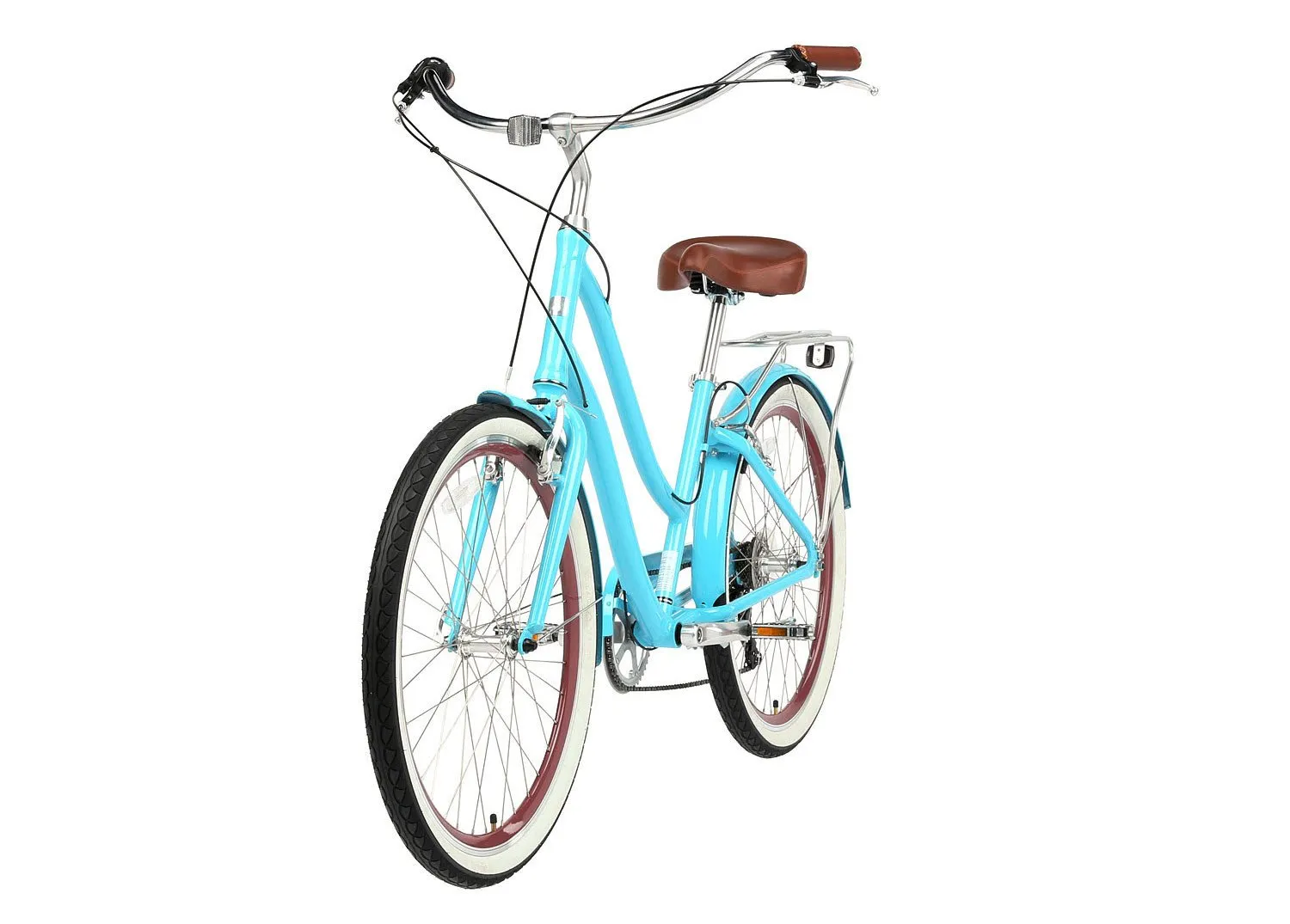 sixthreezero EVRYjourney Women's 24" 7 Speed Step-Through Touring Hybrid Bicycle