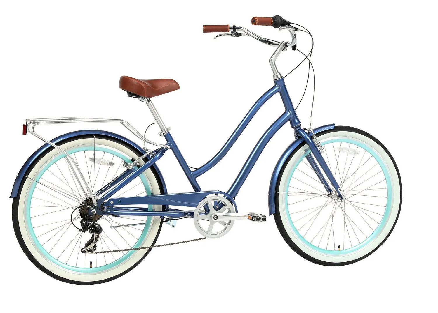 sixthreezero EVRYjourney Women's 24" 7 Speed Step-Through Touring Hybrid Bicycle