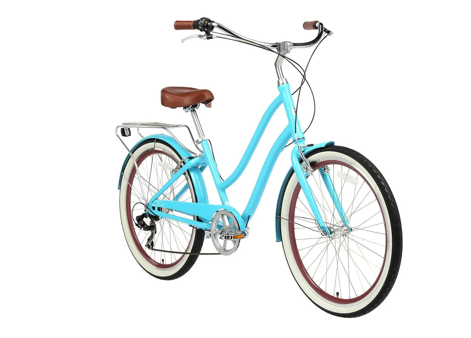 sixthreezero EVRYjourney Women's 24" 7 Speed Step-Through Touring Hybrid Bicycle