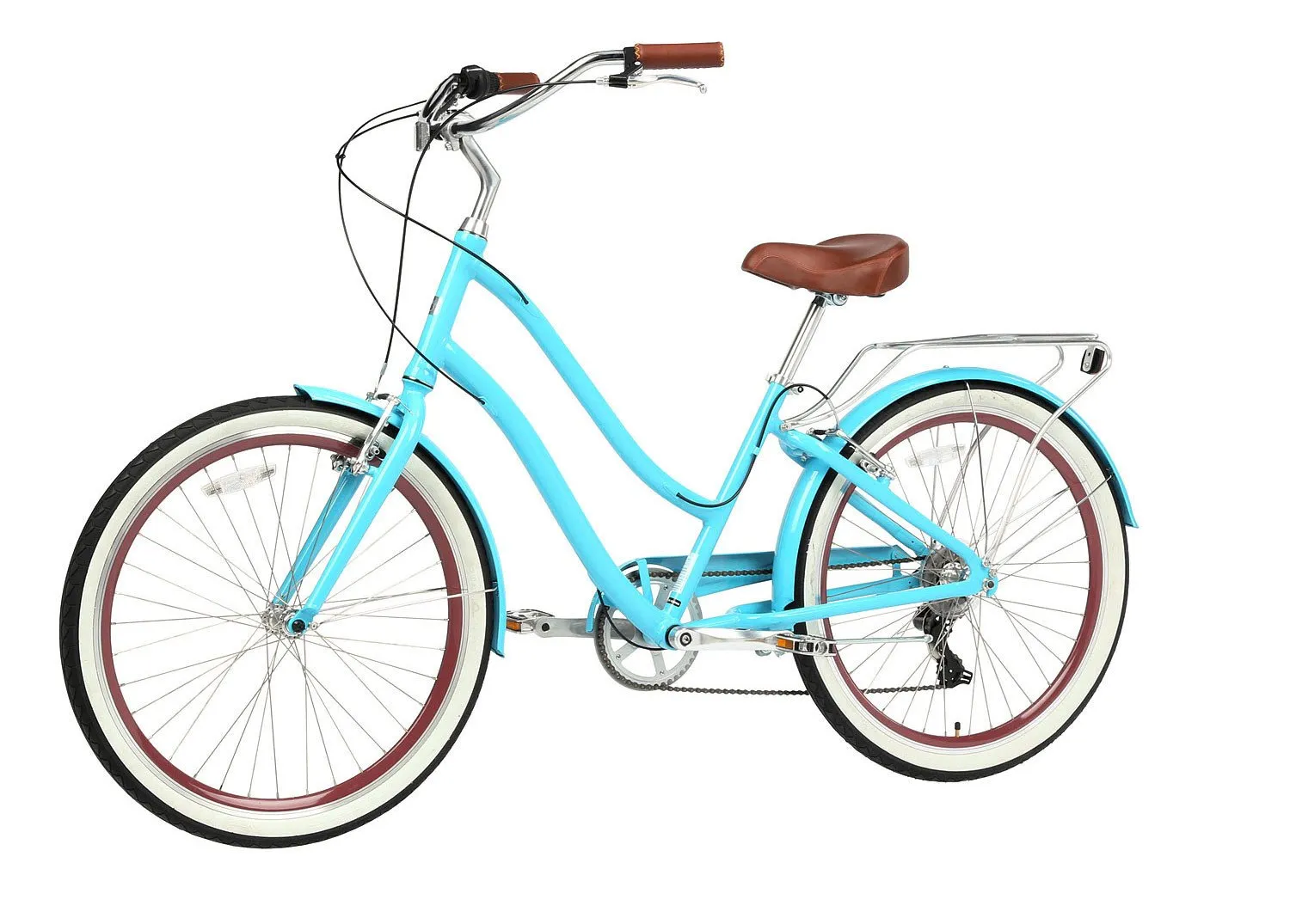 sixthreezero EVRYjourney Women's 24" 7 Speed Step-Through Touring Hybrid Bicycle