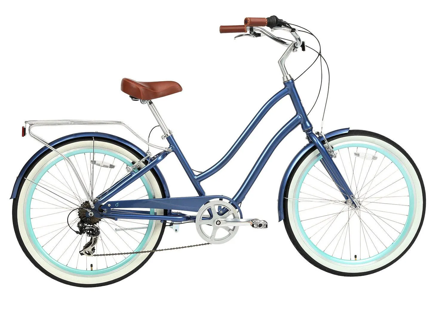 sixthreezero EVRYjourney Women's 24" 7 Speed Step-Through Touring Hybrid Bicycle