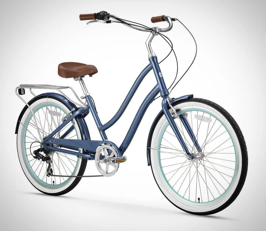 sixthreezero EVRYjourney Women's 24" 7 Speed Step-Through Touring Hybrid Bicycle