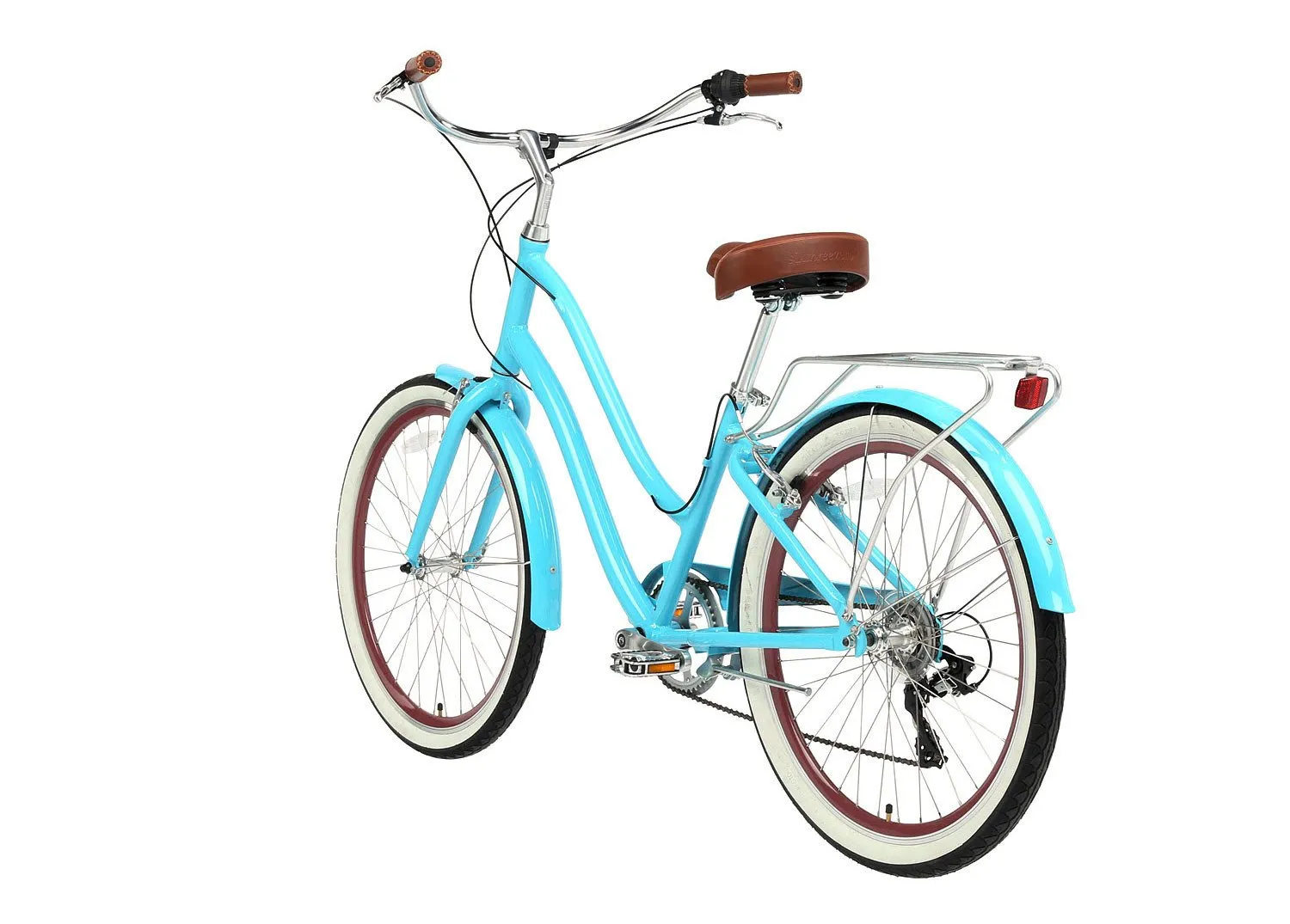 sixthreezero EVRYjourney Women's 24" 7 Speed Step-Through Touring Hybrid Bicycle