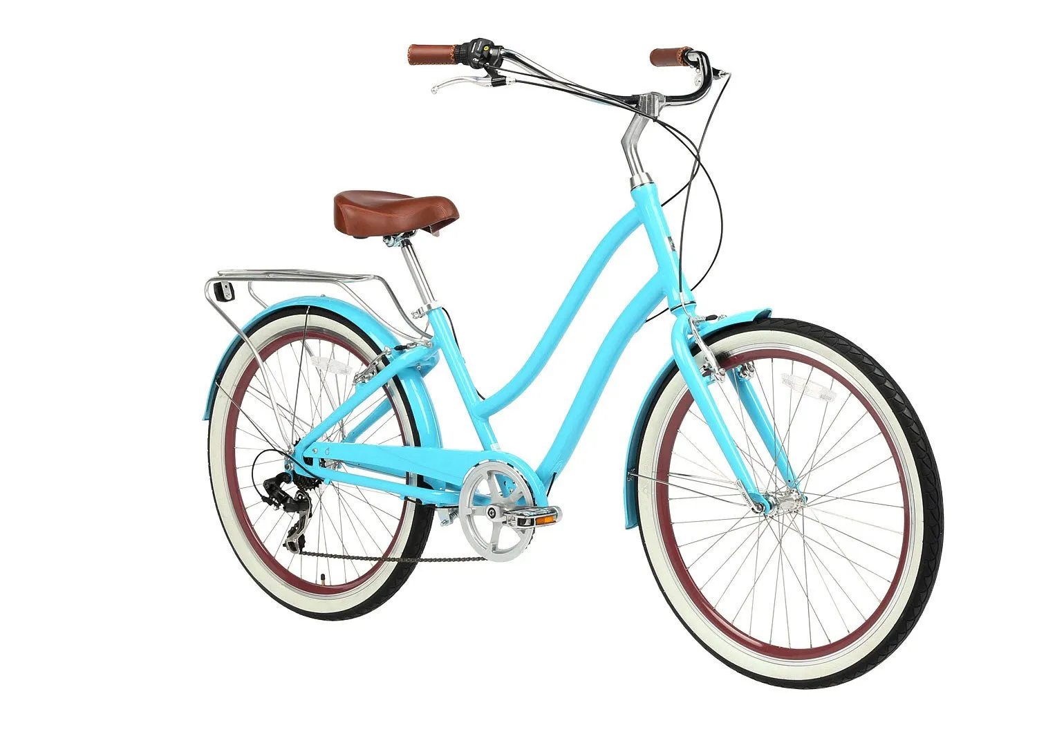 sixthreezero EVRYjourney Women's 24" 7 Speed Step-Through Touring Hybrid Bicycle